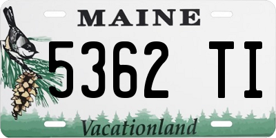 ME license plate 5362TI