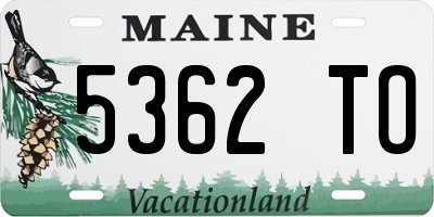 ME license plate 5362TO