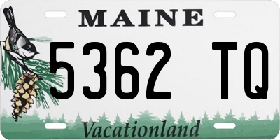 ME license plate 5362TQ