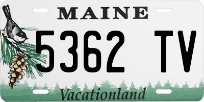 ME license plate 5362TV