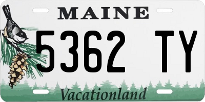 ME license plate 5362TY