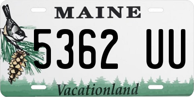 ME license plate 5362UU