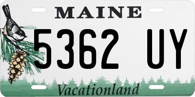 ME license plate 5362UY