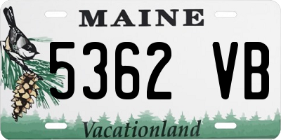 ME license plate 5362VB