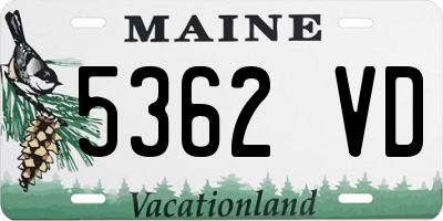 ME license plate 5362VD