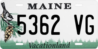 ME license plate 5362VG