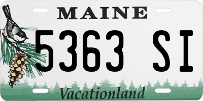 ME license plate 5363SI