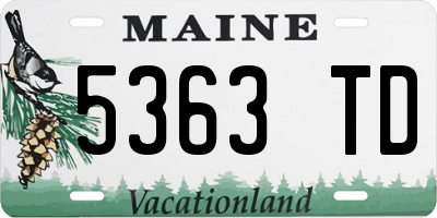 ME license plate 5363TD