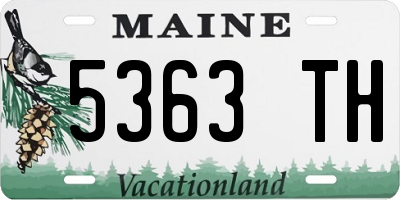 ME license plate 5363TH