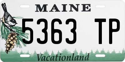 ME license plate 5363TP