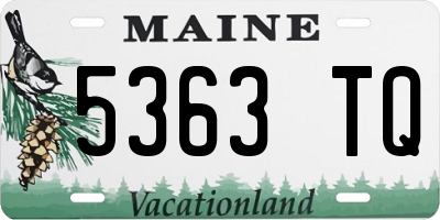 ME license plate 5363TQ