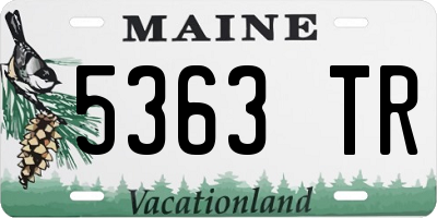ME license plate 5363TR