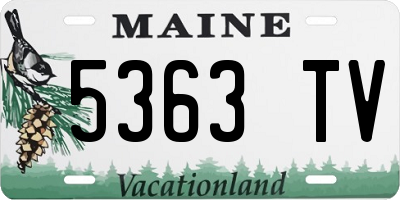 ME license plate 5363TV