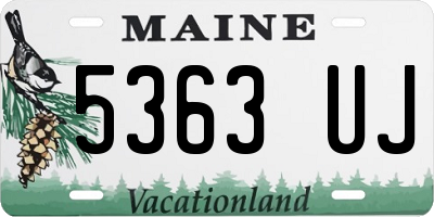 ME license plate 5363UJ