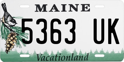 ME license plate 5363UK