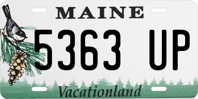 ME license plate 5363UP