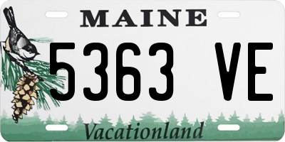 ME license plate 5363VE