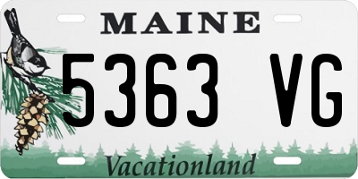 ME license plate 5363VG