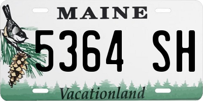 ME license plate 5364SH