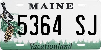 ME license plate 5364SJ