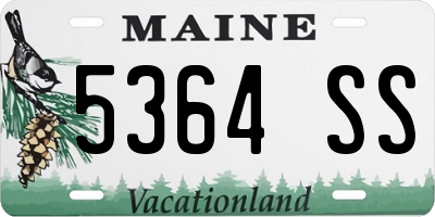 ME license plate 5364SS