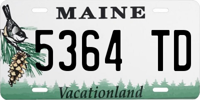 ME license plate 5364TD