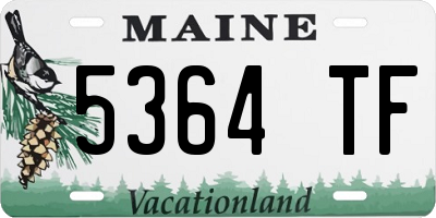 ME license plate 5364TF
