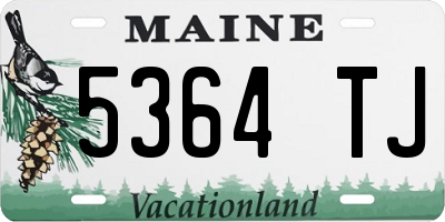 ME license plate 5364TJ