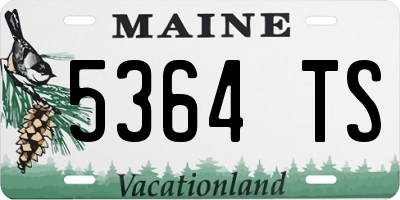 ME license plate 5364TS