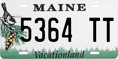ME license plate 5364TT