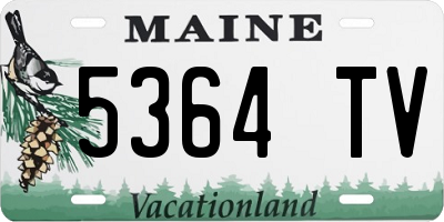 ME license plate 5364TV