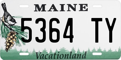 ME license plate 5364TY