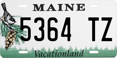 ME license plate 5364TZ