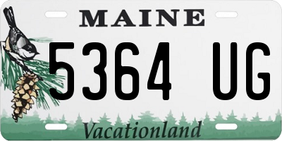 ME license plate 5364UG