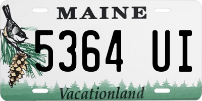 ME license plate 5364UI