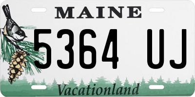 ME license plate 5364UJ