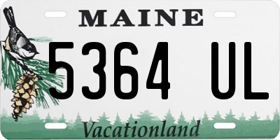 ME license plate 5364UL