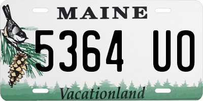 ME license plate 5364UO