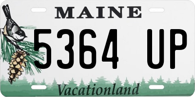 ME license plate 5364UP