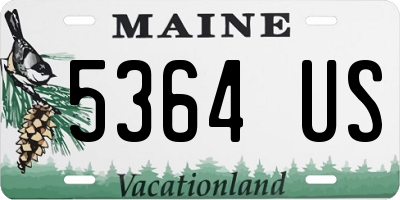 ME license plate 5364US