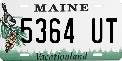 ME license plate 5364UT