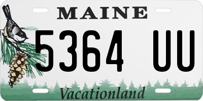 ME license plate 5364UU