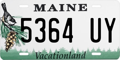 ME license plate 5364UY