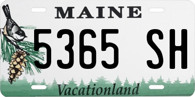 ME license plate 5365SH