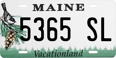 ME license plate 5365SL