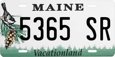 ME license plate 5365SR