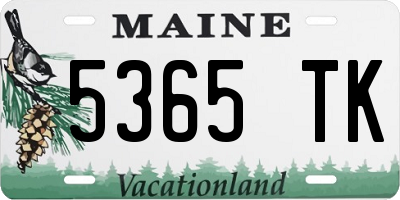 ME license plate 5365TK