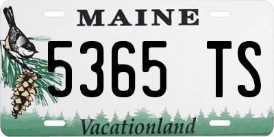 ME license plate 5365TS