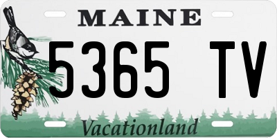ME license plate 5365TV