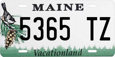 ME license plate 5365TZ